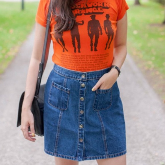 H&M Dresses & Skirts - Denim Button Down Skirt